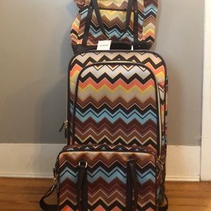 Missoni 3 piece luggage set - new, never used
